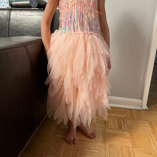 BD Junior pastel rainbow tweed dress main image 1