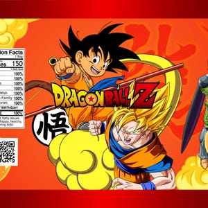Dragon Ball Z Digital Chip Bag Party Favor Label - Etsy