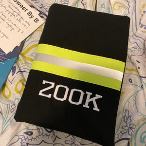 You choose cover size Option to Personalize with Name Firefighter Bible Book Cover Bunker Gear Look You choose cover size Option to Personalize with Name Firefighter Bible Book Cover Bunker Gear Look