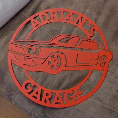 Personalized Metal Car Sign, Car Signs for Garage, Car Name Sign ...
