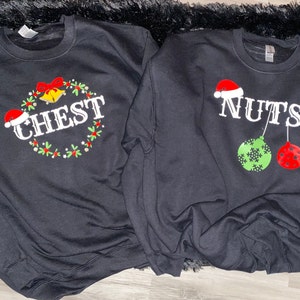 Chest Nuts SVG, Christmas Couple Shirts SVG, Funny Christmas SVG ...