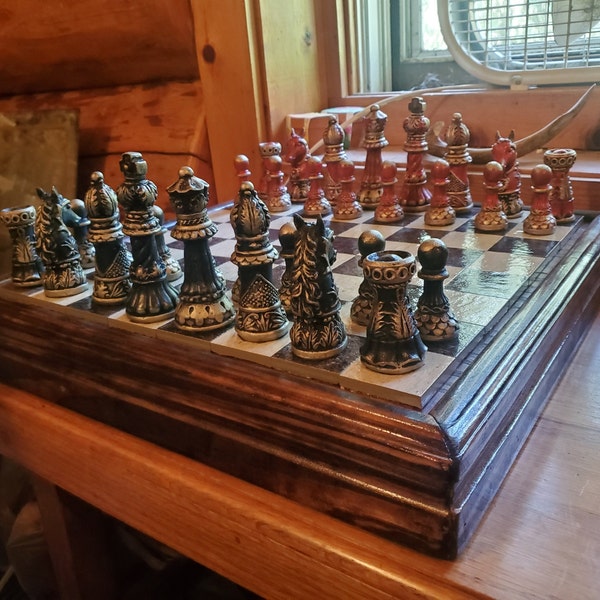 Ornate Staunton Chess Set, Customisable Colours (pieces Only) - Etsy