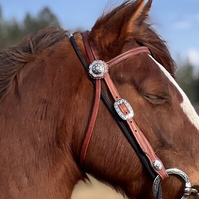 Rêne De Corde Western Avec Boucle Et Snap - Cuir Hermann Oak Fait Aux Usa 346760