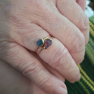 Customer photo from Lara, Raw Ruby Ring in Yellow Gold