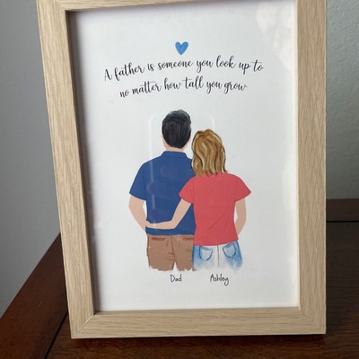 Personalized Framed Wall Art Dad and Daughter, Father's Day Gift Idea ...