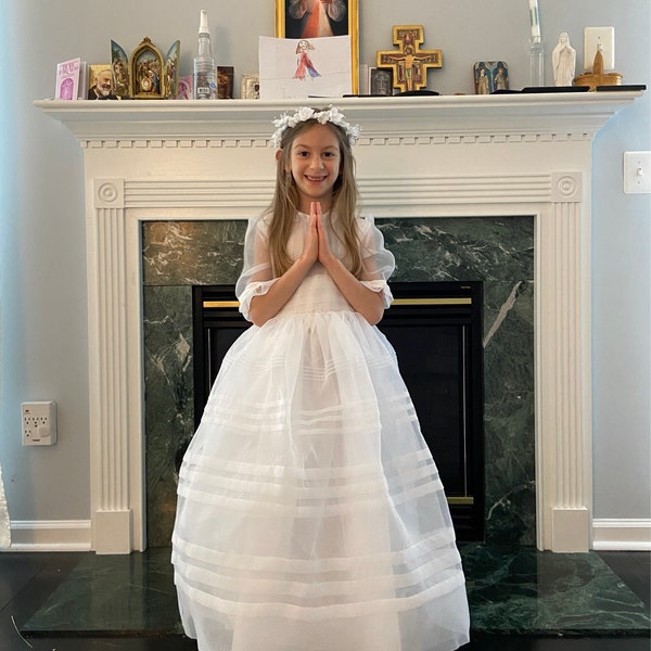 LUXURY First Communion Dress for Girl. Spanish European Style. Ivory ...
