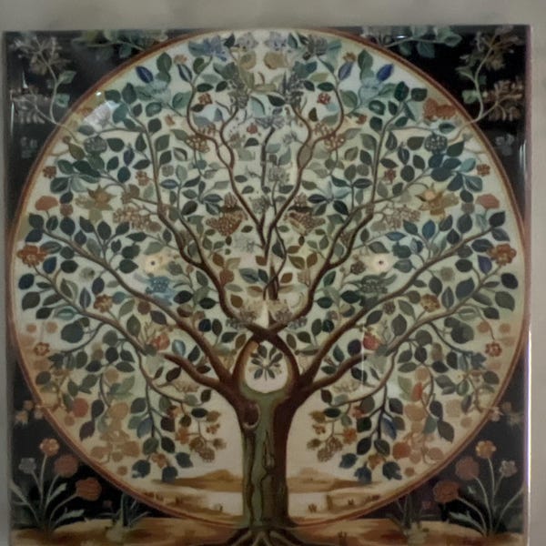 Tree of Life William Morris Design Ceramic Tile Art Nouveau Kitchen ...
