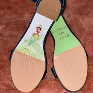 Custom hand painted Sleeping Beauty Stained Glass heels