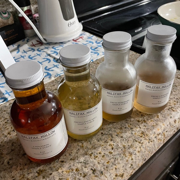 Simple Syrup In Store Simple Syrups- 6 Flavor Sampler Set- Foodie Gifts and Gourmet Food - Etsy