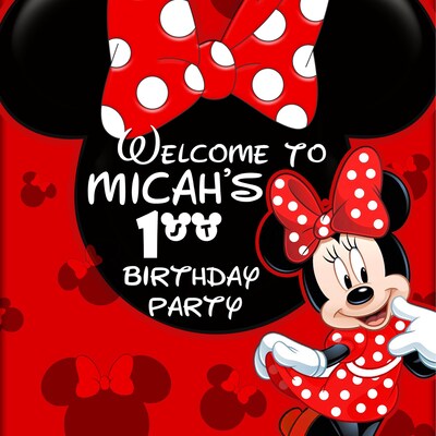 Printable MINNIE MOUSE Pink Gold Birthday Cake Toppers. Party ...