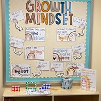 BOHO RAINBOW Growth Mindset Posters | Neutral Rainbow Classroom Decor ...
