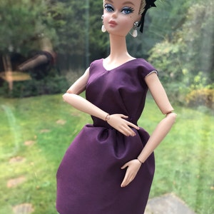 Robe De Soirée OOAK – Pour Poupée Barbie Ou Silkstone – Fabrication Française