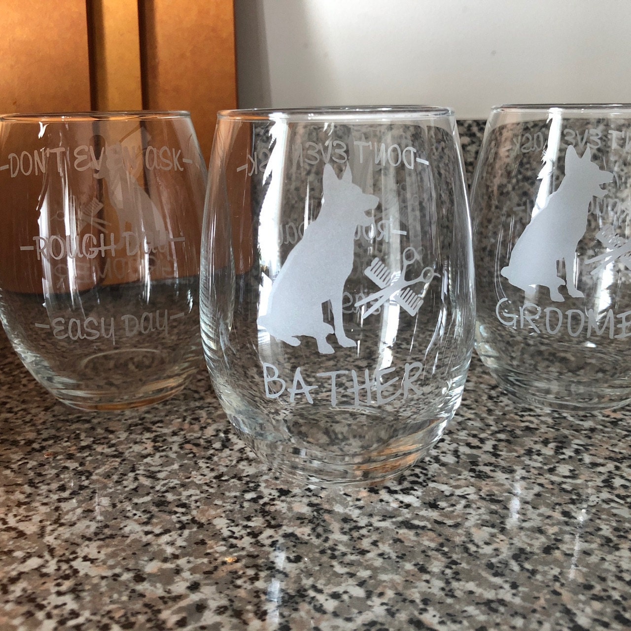 Dog Groomer Glass  FREE Personalization