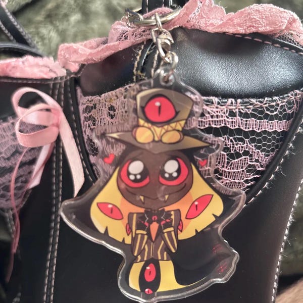 Sir Pentious - Hazbin Hotel Keychain - Cute Chibi Sir Pentious Charm - Etsy