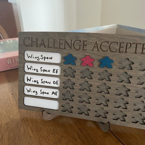 5x5 Game Tracker / Board Game Tracker / Game Challenge Board / Board ...