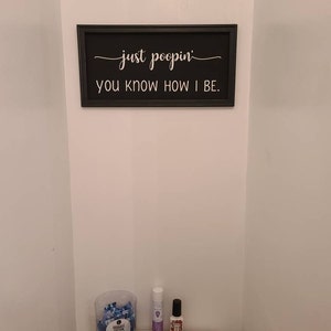 The Office - Just Poopin You Know How I Be - Michael Scott Bathroom Sign photo
