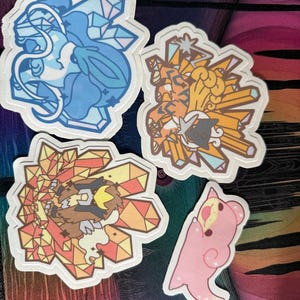 かわいいクリスタル犬、ライコウ、スイクン、エンテイのポケモン