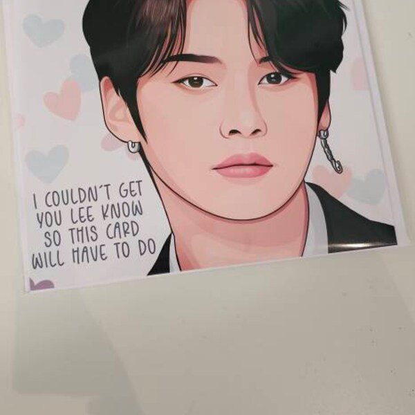 Printable Han From Stray Kids Greetings Card Digital Download K-pop