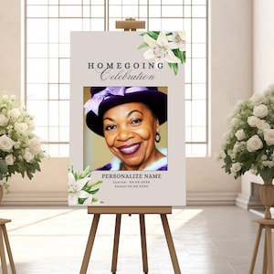 Funeral Program Template, Editable Photo Funeral Program, CANVA Memorial Program, Celebration of Life, Printable Funeral Program, Bi-fold