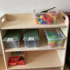 montessori toy shelf, childrens storage, modern toy shelf, plywood shelf, kids shelf, plywood furniture
