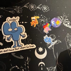 BFB Four Gender Funny 3” Vinyl Sticker Battle for Dream Island