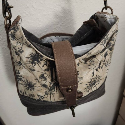 Blue - Handcrafted Jacquard Patch Shoulder Bag 06