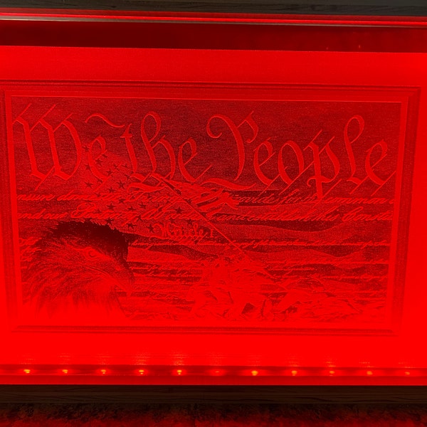 Glowforge Digital Laser Ready Design File - Eagle We the People ...