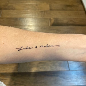 Beautiful Curly Cursive Handwriting Tattoo Custom Heart - Etsy