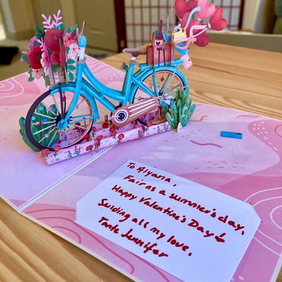 Lavender Pop Up Card, 3D Pop Up Greeting Cards, For Mother's Day, Spring, Birthday, Graduation, Valentine's Day, Wedding, Anniversary, Thank You, Get Well, All Occasion 5"x7