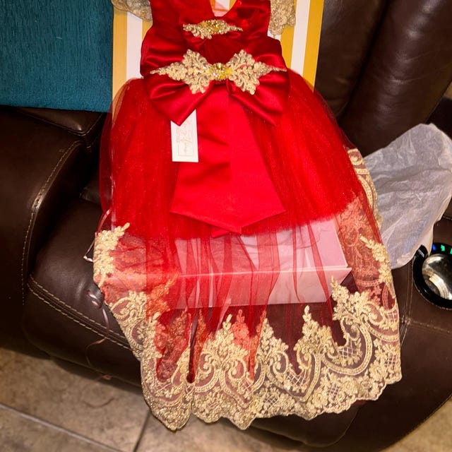 red and gold infant dress Red and Gold Girl Dress, Red Dress Toddler, Valentines Dress Toddler, First  Birthday Dress Red, High Low Dress Toddler, Princess Dress Red