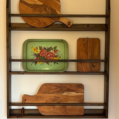 Cook Book Recipe Display Rack Counter Top Shelf Recipe Drawers Country ...