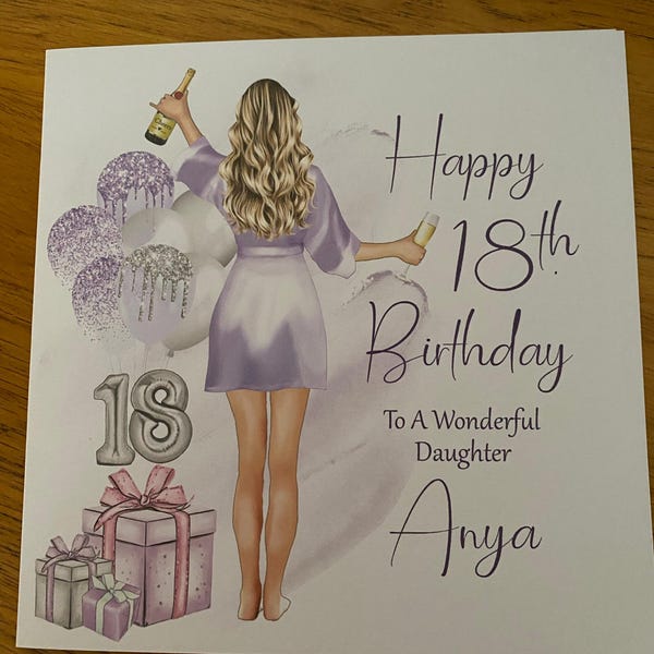 Personalised Fairy Birthday Card For Daughter Niece Granddaughter - Handmade, Ages 1st To 5th