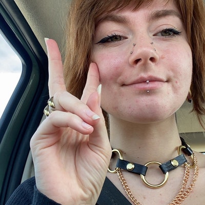 The Monáe Collar Vegan Leather Necktie - Etsy