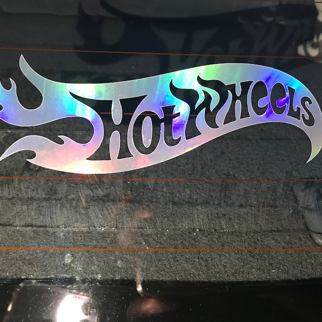 Autocollant Décalque Hot Wheels Logo, Gloss Résistant Aux Intempéries, 2 Pièces, Neuf