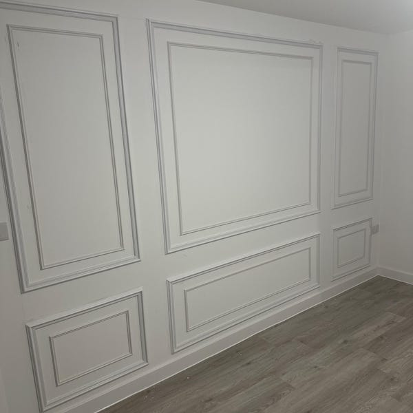 Wall Molding Package Ready to Assemble, Pre-cut Factory Primed, Wall ...