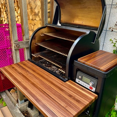 37.5 X 12" Wood Folding Grill Shelf, Copatible With Traeger Pro 34