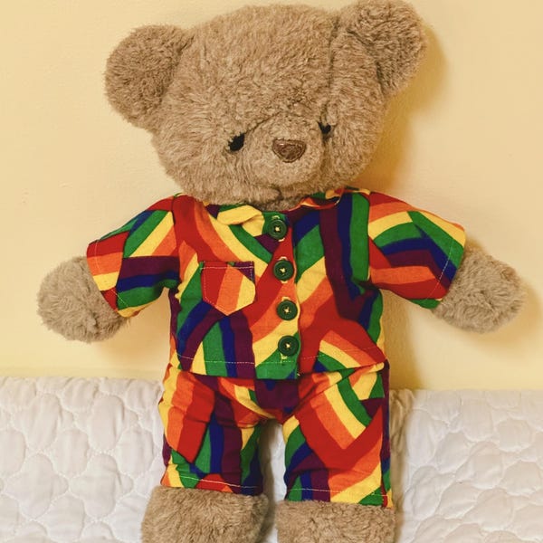 PYJAMAS / PAJAMAS Pjs PDF Pattern for Teddy Bear. Fits 15-18 Inch Bears ...