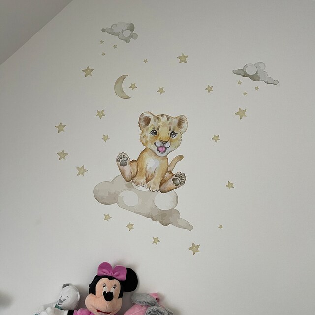 Papier peint avion pour enfant | Nuages, étoiles et avions colorés