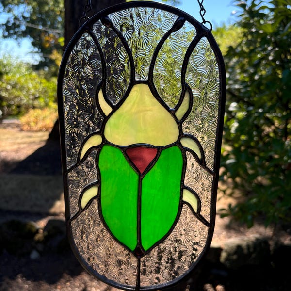 Stained Glass Insect, Stained Glass Beetle Pattern, Digital Download ...