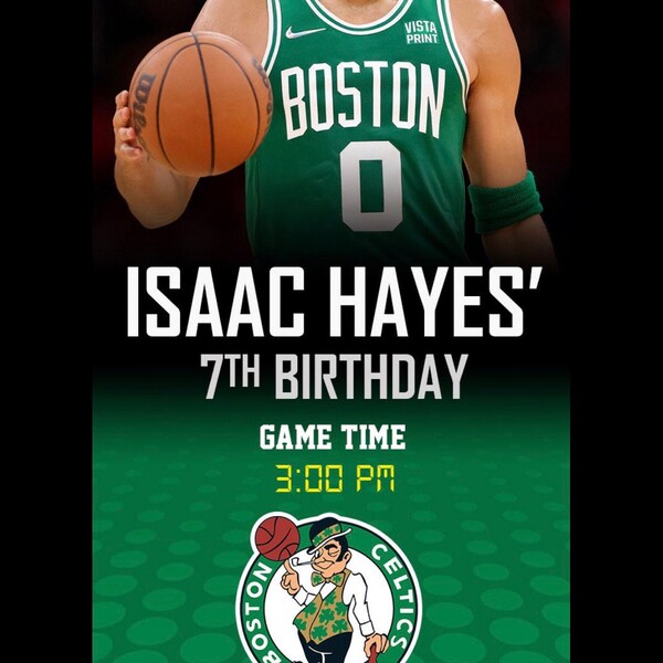 Boston Celtics Themed Ticket Invitation, Boston Celtics Invite, Celtics ...
