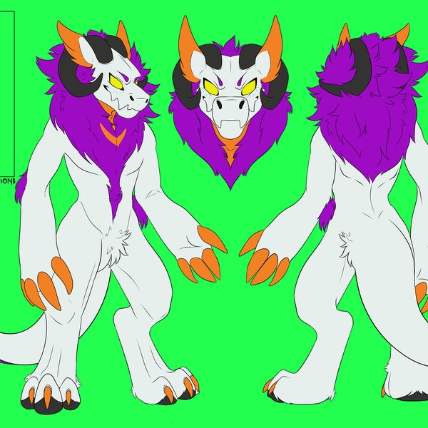 Wickerbeast Furry Art Base Ref Sheet - Etsy