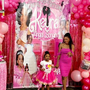 Black Gold Talk Thirty Custom Photo Birthday Backdrop
