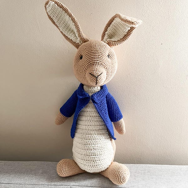 Peter Rabbit Crochet Pattern – Large Amigurumi Bunny (PDF Pattern) - Etsy