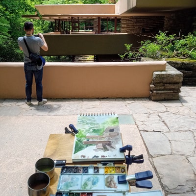 Magnetic Sketch Easel Plein Air Easel Plein Air Watercolorist Camera Tripod Easel Sketch Easel Fits On A Camera Tripod Magnetic Drawing Board C80
