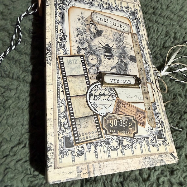 Very Very Vintage Junk Journal PAGES & PAPERS, Black Ivory Steampunk ...