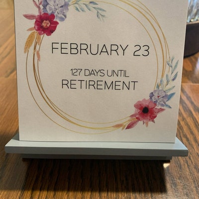 Retirement Countdown Calendar Custom Retiring Gift for Colleague, Boss ...