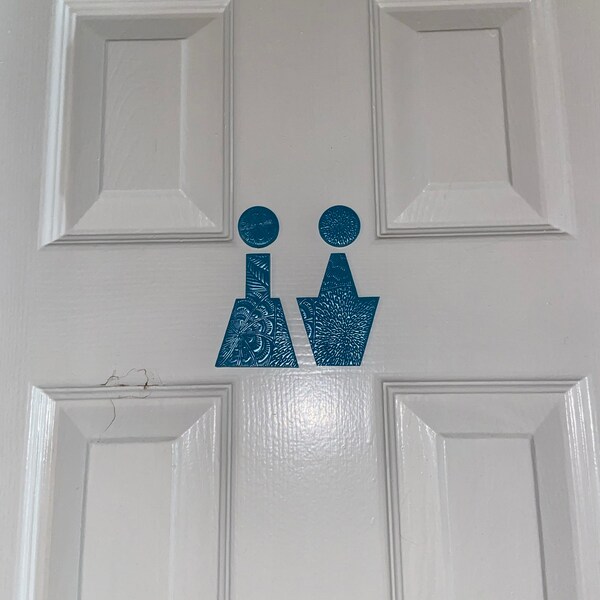 Gold Restroom Sign, Male Female Bathroom Signs for Gold Home Decor ...