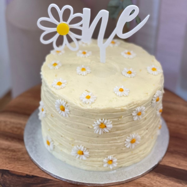 Daisy One - First Birthday Cake Topper - Age - 1st Birthday - Party ...