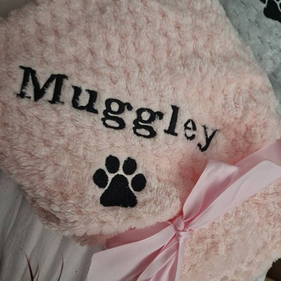 Personalised Embroidered Dog/cat Puppy/kitten Blanket. Can Be - Etsy