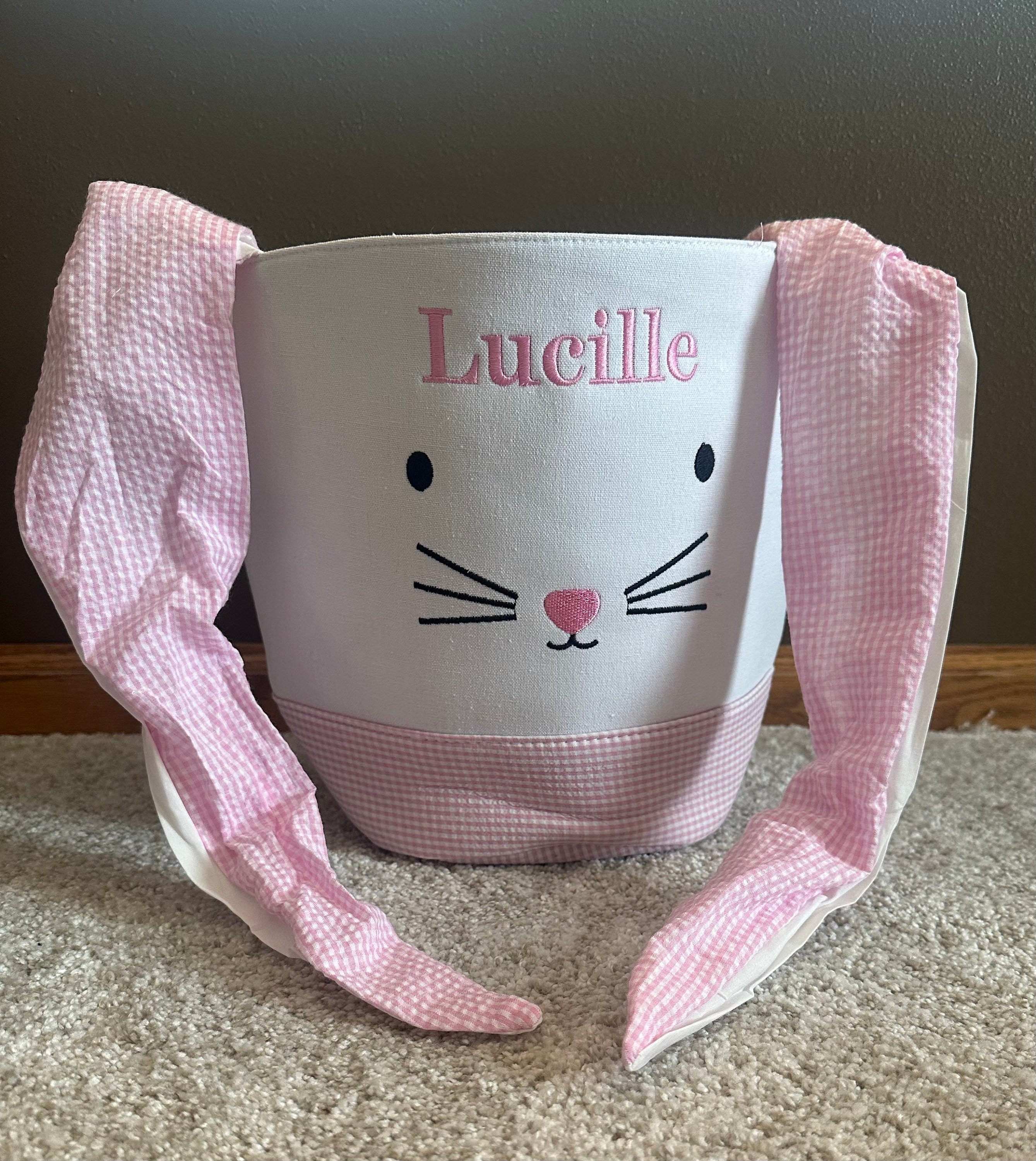 Easter basket, Personalized Easter Basket, monogram easter basket, girls basket, boys basket, girls easter basket, embroidered, Check, bag